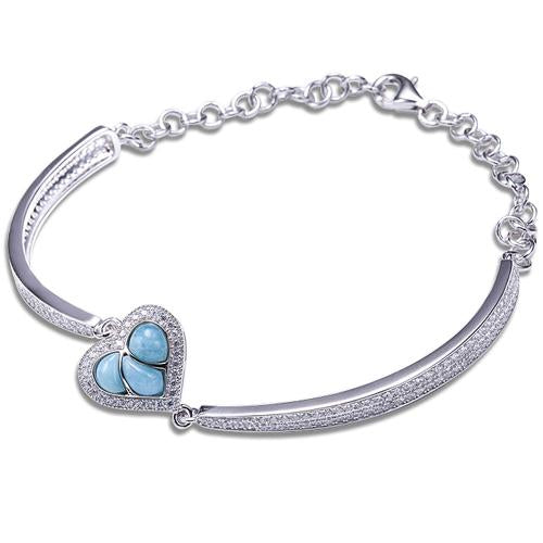 larimar heart bracelet