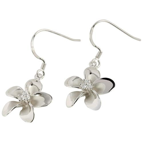 plumeria hook earring 20mm