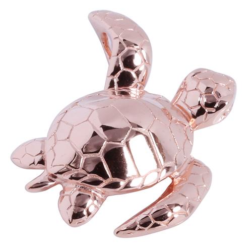 pink gold turtle pendant