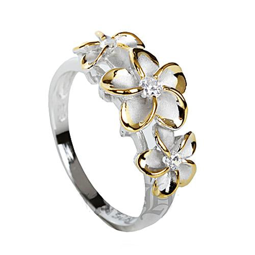 925 Sterling Silver Cutout Plumeria Ring. Hawaiian Flower Jewelry 925 Sterling Silver Cutout Plumeria Ring. Hawaiian Flower Jewelry